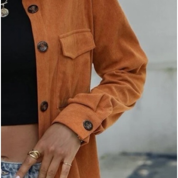 COPY - New orange corduroy shacket jacket - Picture 4 of 4
